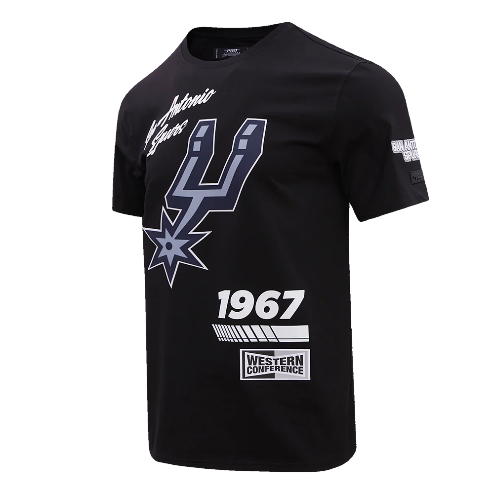 NBA SAN ANTONIO SPURS FASTLANE MEN'S S/S TEE (BLACK) - Image 2