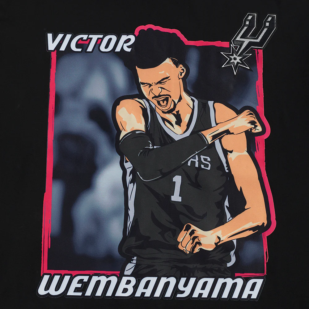 NBA SAN ANTONIO SPURS ANIMATED ACTION MEN'S S/S TEE (BLACK) - Image 6