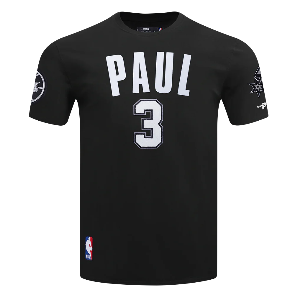 NBA SAN ANTONIO SPURS CHRIS PAUL #3 CLASSIC PNN MEN'S SJ TEE (BLACK)