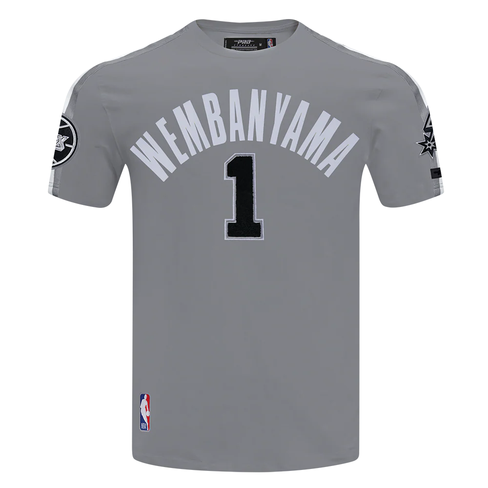 NBA SAN ANTONIO SPURS VICTOR WEMBANYAMA #1 CLASSIC PNN MEN'S SJ TAPI (GRAY) - Image 3
