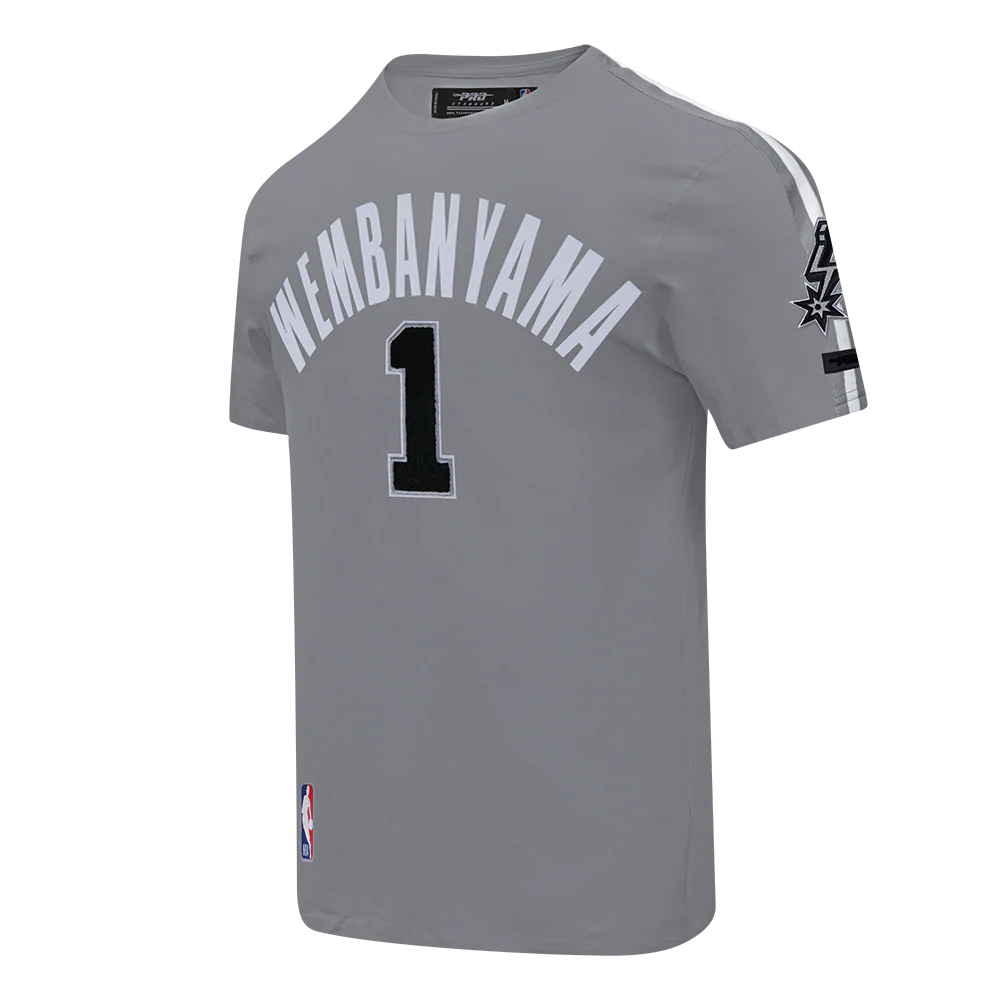 NBA SAN ANTONIO SPURS VICTOR WEMBANYAMA #1 CLASSIC PNN MEN'S SJ TAPI (GRAY) - Image 4