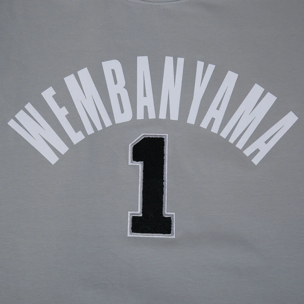 NBA SAN ANTONIO SPURS VICTOR WEMBANYAMA #1 CLASSIC PNN MEN'S SJ TAPI (GRAY) - Image 7