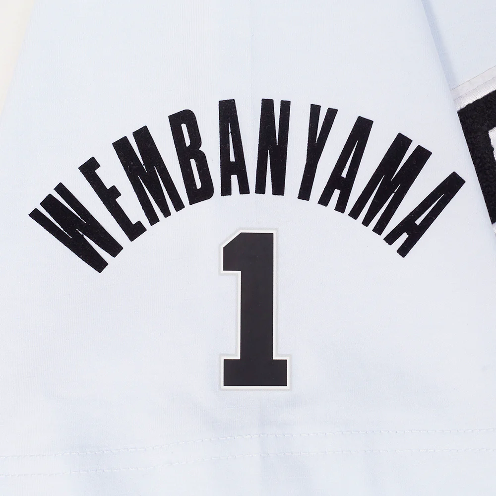 NBA SAN ANTONIO SPURS VICTOR WEMBANYAMA #1 CLASSIC PNN MEN'S SJ TEE (WHITE) - Image 7