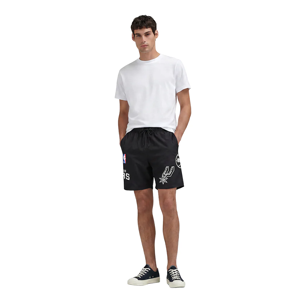 NBA SAN ANTONIO SPURS CLASSIC WOVEN MEN'S SHORT (BLACK) - Image 3