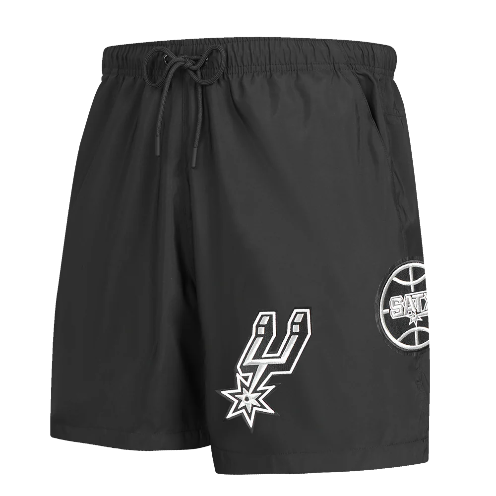 NBA SAN ANTONIO SPURS CLASSIC WOVEN MEN'S SHORT (BLACK) - Image 4