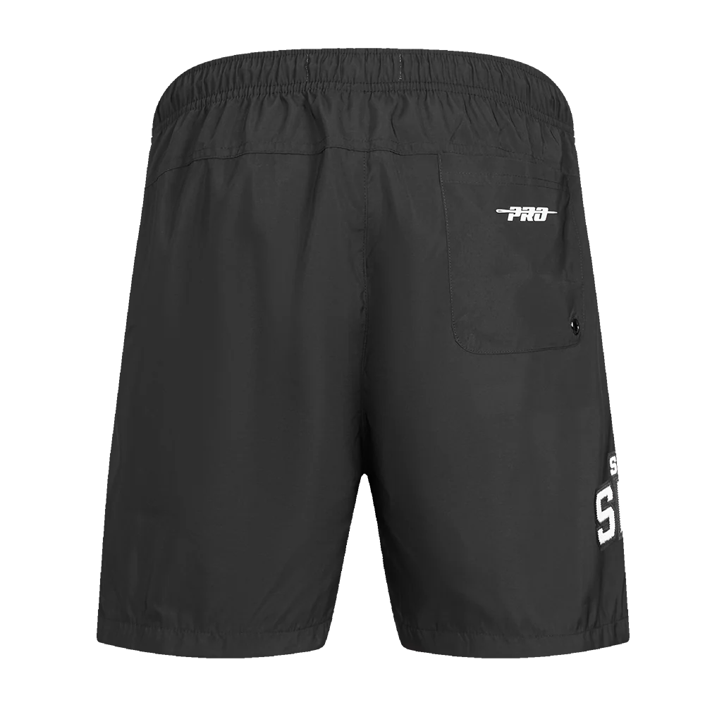 NBA SAN ANTONIO SPURS CLASSIC WOVEN MEN'S SHORT (BLACK) - Image 7