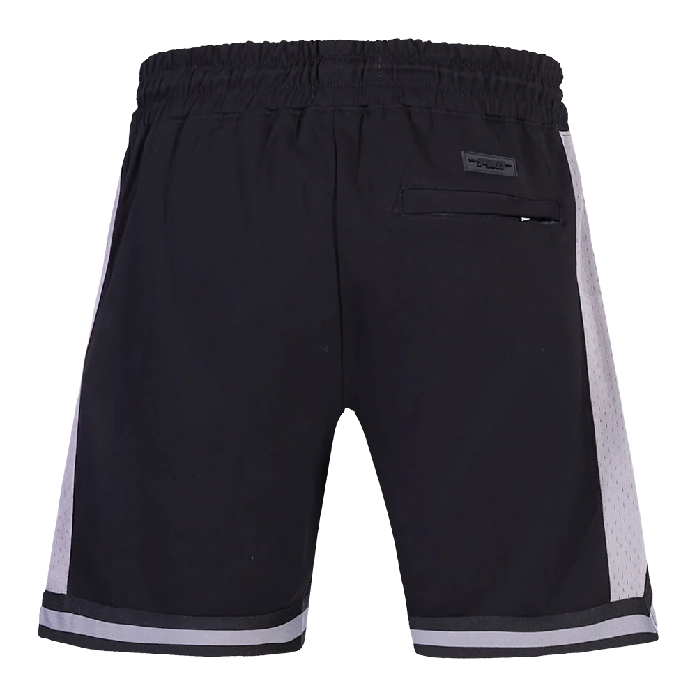 NBA SAN ANTONIO SPURS SCRIPT TAIL MEN'S DOUBLE KNIT 2.0 SHORT (BLACK/GRAY) - Image 4