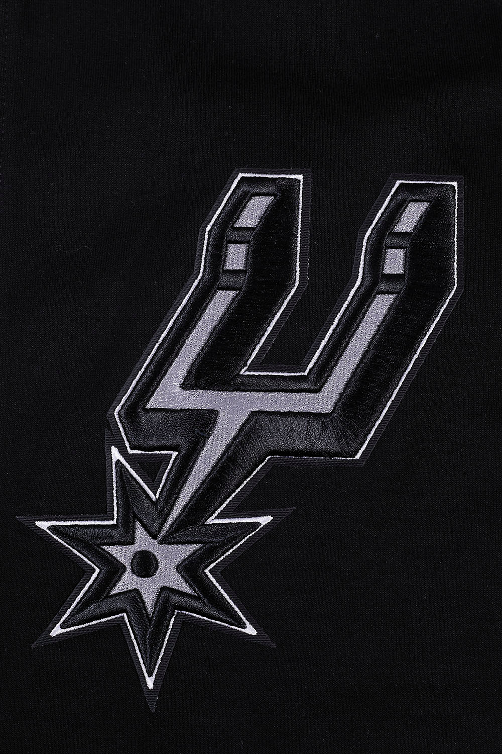 NBA SAN ANTONIO SPURS SCRIPT TAIL MEN'S DOUBLE KNIT 2.0 SHORT (BLACK/GRAY) - Image 7