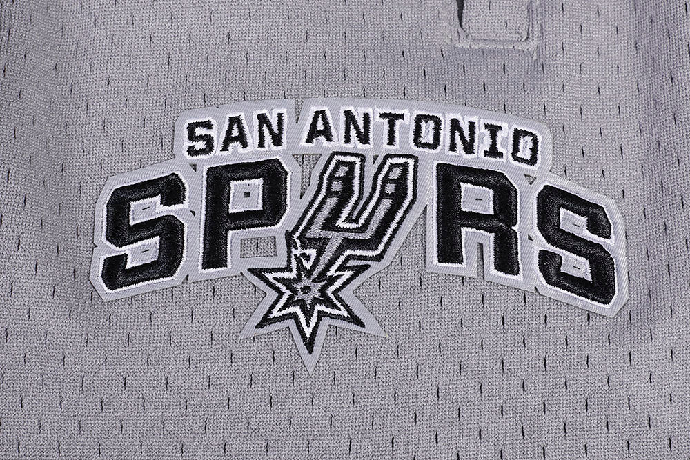 NBA SAN ANTONIO SPURS SCRIPT TAIL MEN'S DOUBLE KNIT 2.0 SHORT (BLACK/GRAY) - Image 8