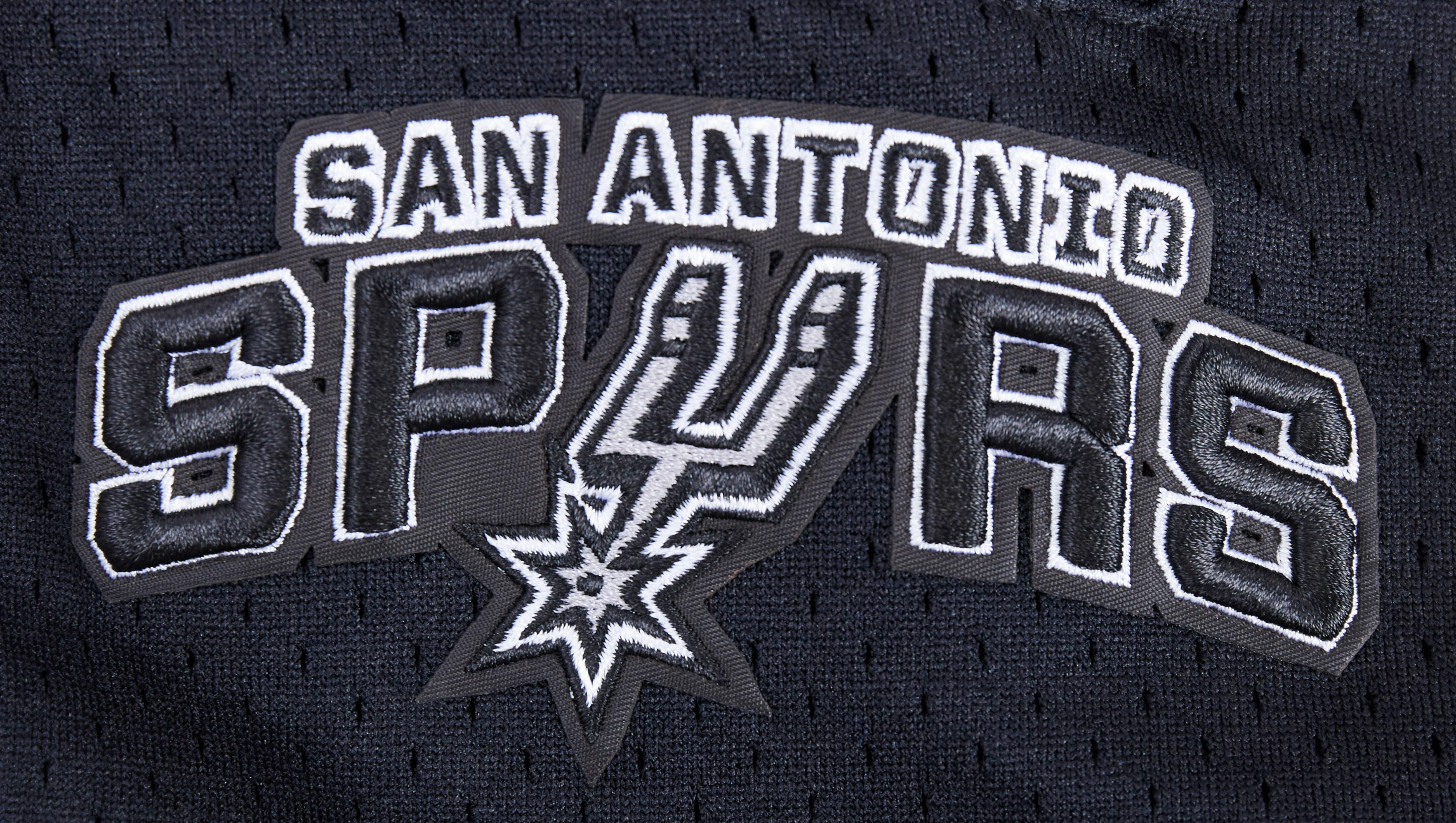 NBA SAN ANTONIO SPURS SCRIPT TAIL MEN'S DOUBLE KNIT 2.0 SHORT (GRAY/BLACK) - Image 7