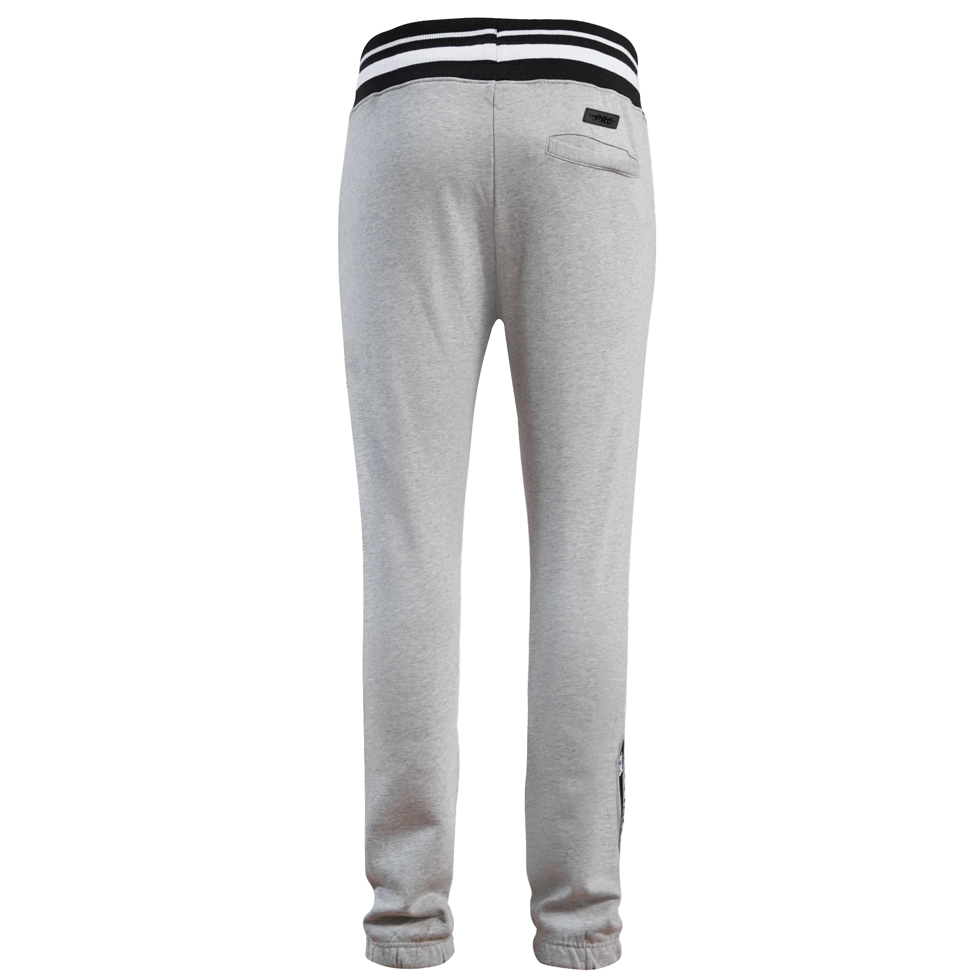 NBA SAN ANTONIO SPURS SCRIPT TAIL MEN'S RIB FLEECE SWEATPANT (HEATHER GRAY/BLACK) - Image 10