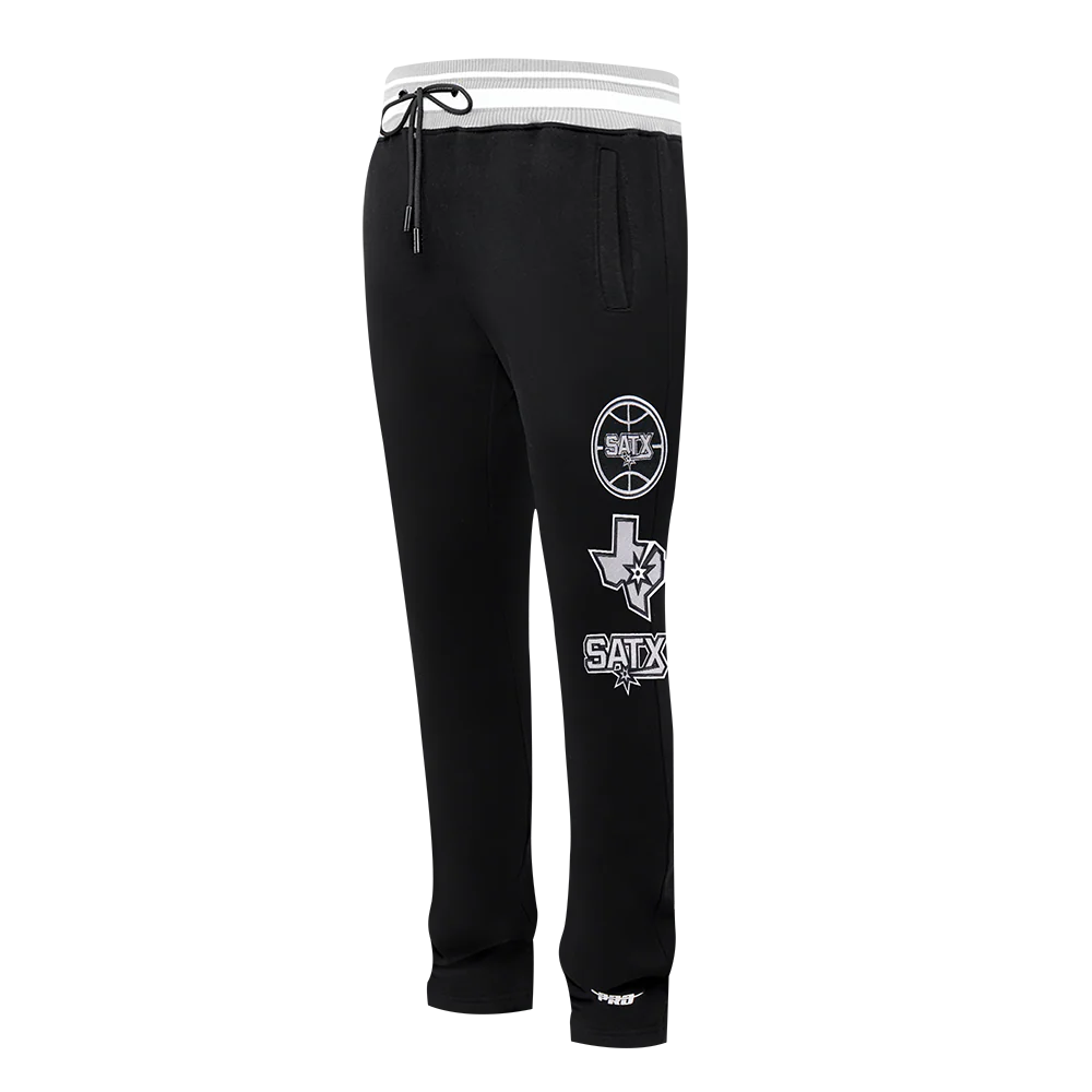 NBA SAN ANTONIO SPURS RETRO CLASSIC MEN'S SWEATPANT (BLACK/GRAY)