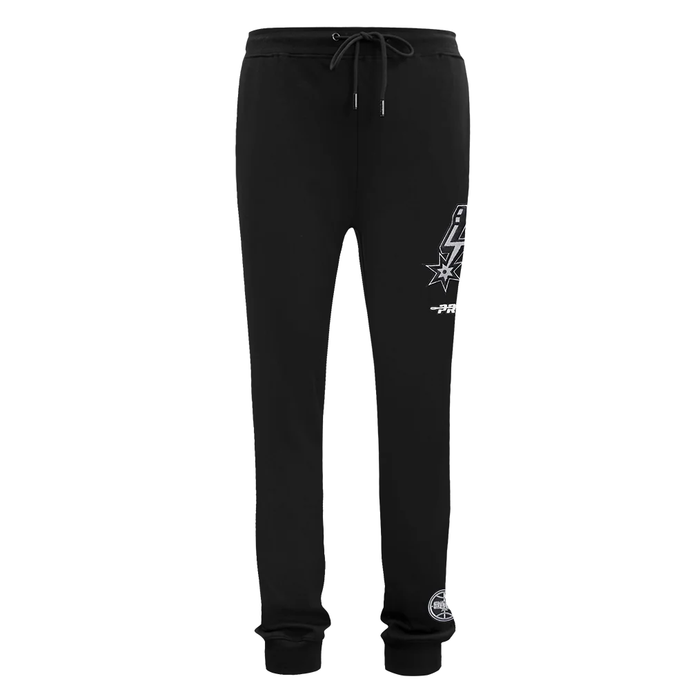 NBA SAN ANTONIO SPURS CLASSIC MEN'S CHENILLE DK JOGGER (BLACK) - Image 2
