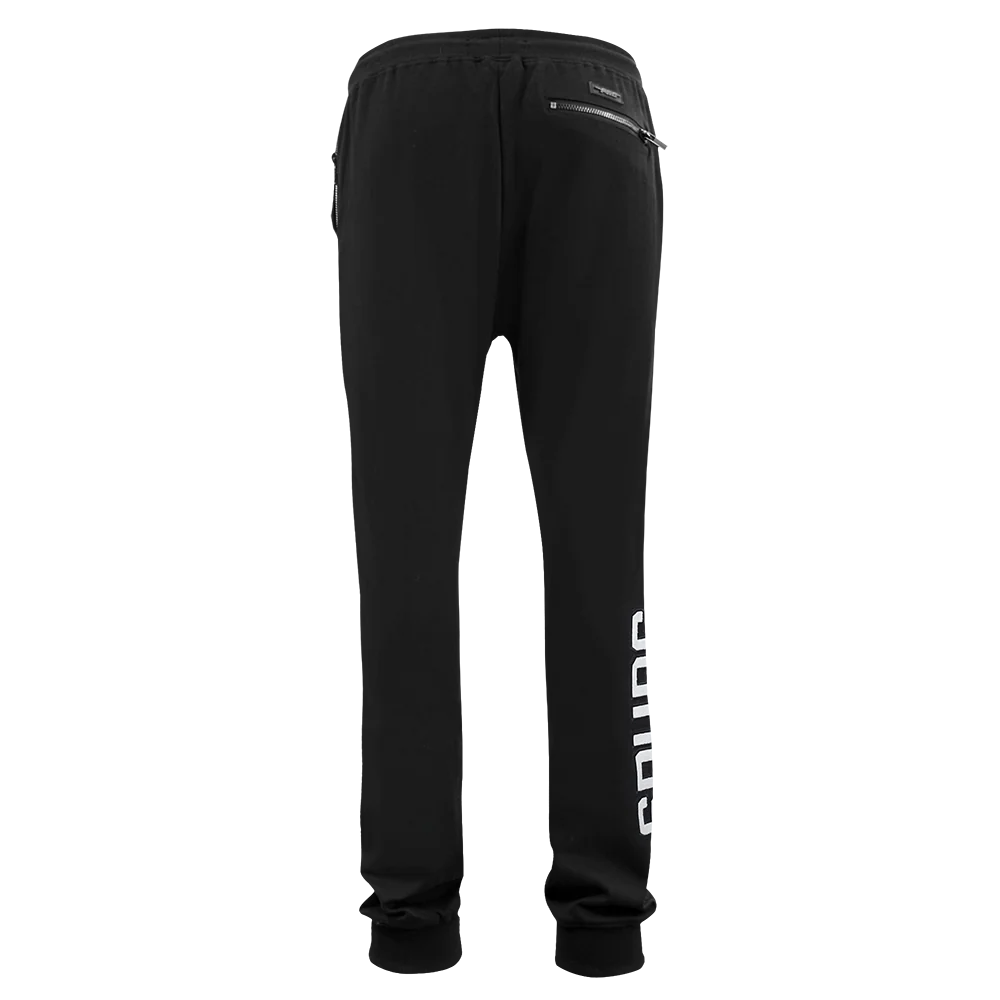 NBA SAN ANTONIO SPURS CLASSIC MEN'S CHENILLE DK JOGGER (BLACK) - Image 4