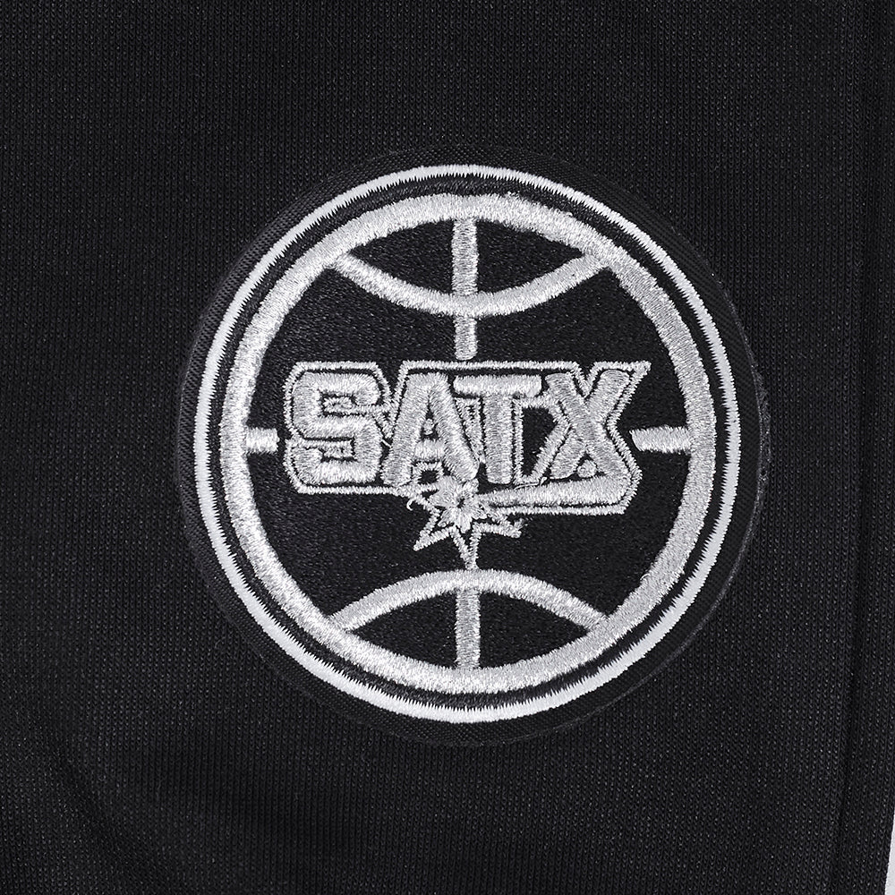 NBA SAN ANTONIO SPURS CLASSIC MEN'S CHENILLE DK JOGGER (BLACK) - Image 6