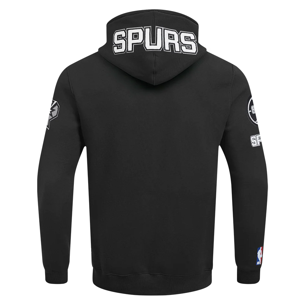 NBA SAN ANTONIO SPURS DE'AARON FOX #4 CLASSIC PNN MEN'S DK PO HOODIE (BLACK) - Image 3