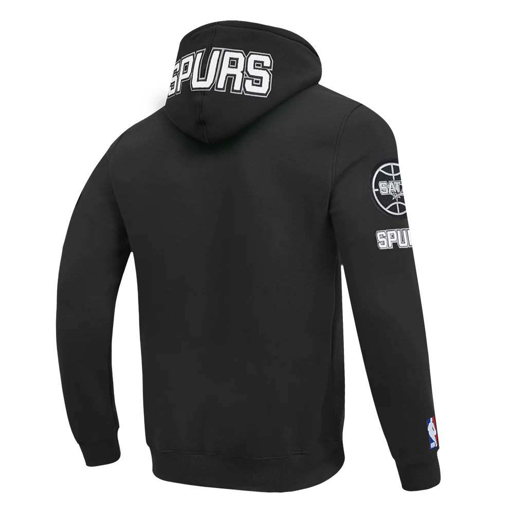 NBA SAN ANTONIO SPURS DE'AARON FOX #4 CLASSIC PNN MEN'S DK PO HOODIE (BLACK) - Image 4