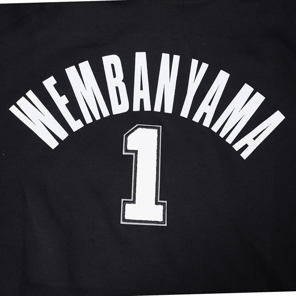 NBA SAN ANTONIO SPURS VICTOR WEMBANYAMA #1 CLASSIC PNN MEN'S DK PO H (BLACK) - Image 8