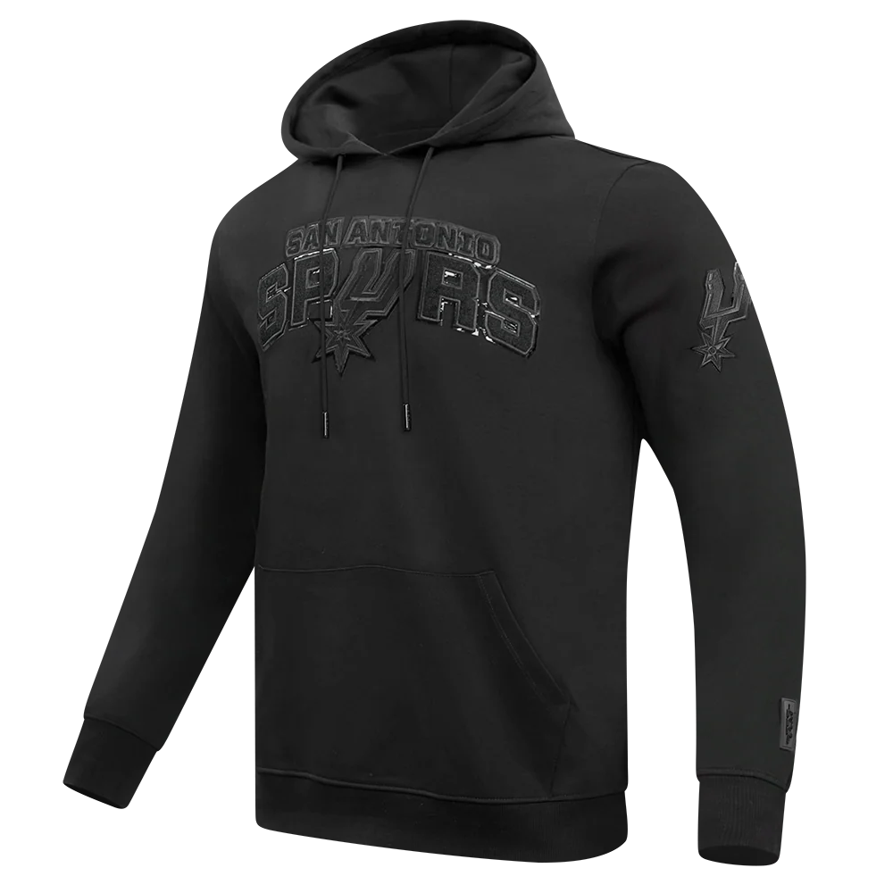 NBA SAN ANTONIO SPURS TRIPLE BLACK MEN'S LOGO HOODY (TRIPLE BLACK MEN'S) - Image 2