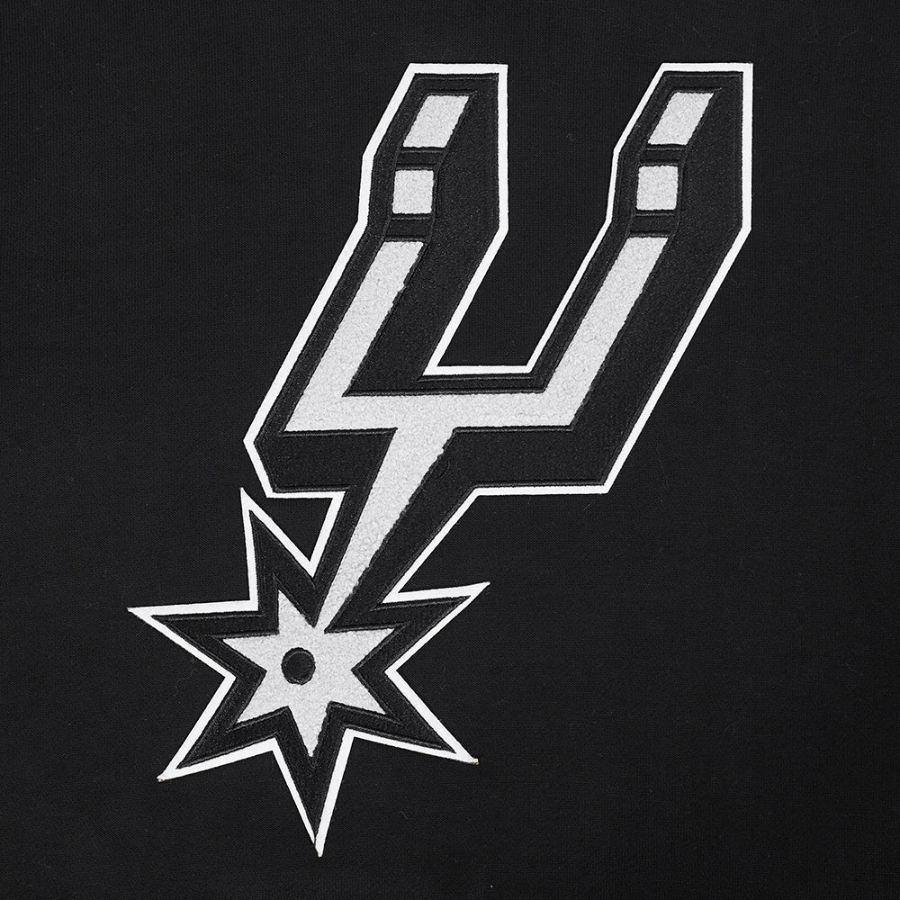 NBA SAN ANTONIO SPURS RETRO CLASSIC MEN'S PULLOVER HOODIE (BLACK/GRAY) - Image 5