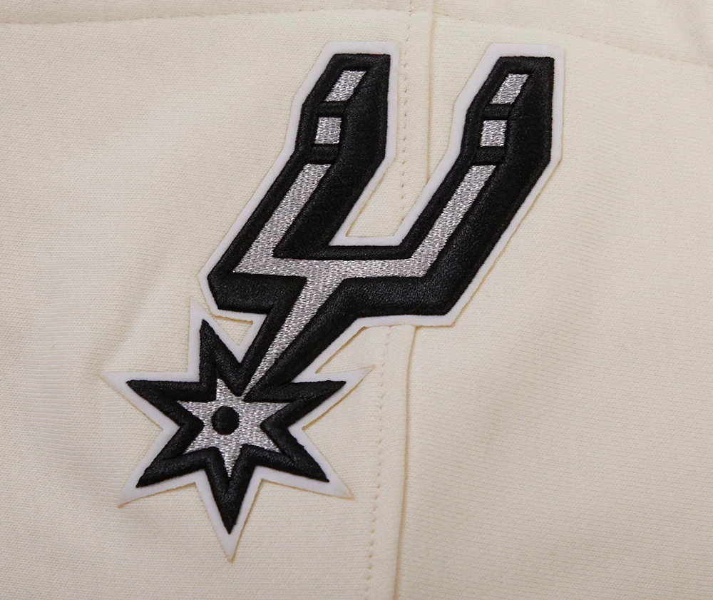 NBA SAN ANTONIO SPURS RETRO CLASSIC MEN'S PULLOVER HOODIE (EGGSHELL/ BLACK) - Image 5