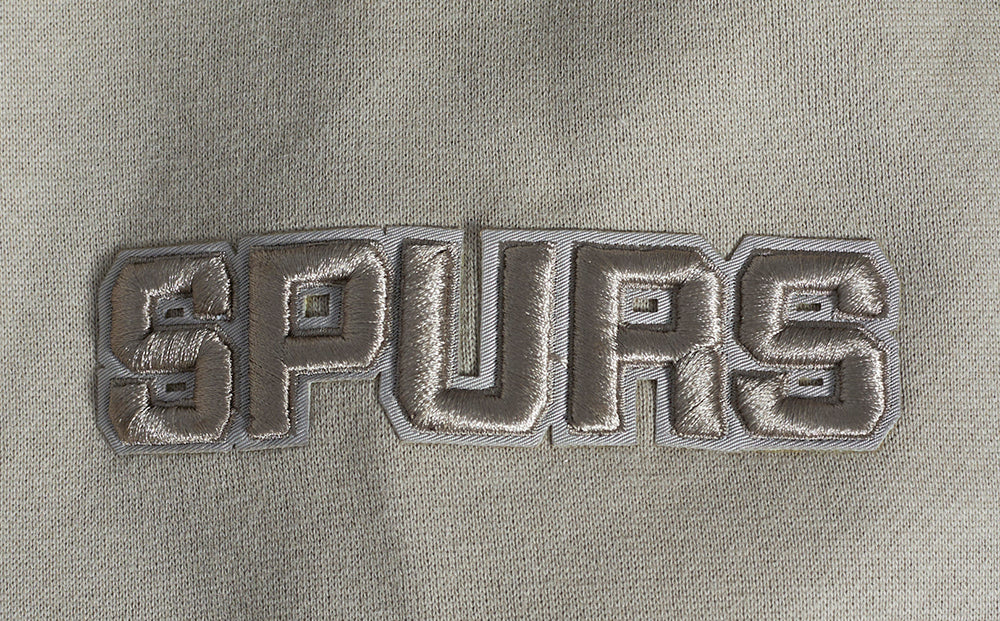 NBA SAN ANTONIO SPURS NEUTRAL MEN'S DROP SHOULDER PULLOVER HOODIE (TAUPE) - Image 9