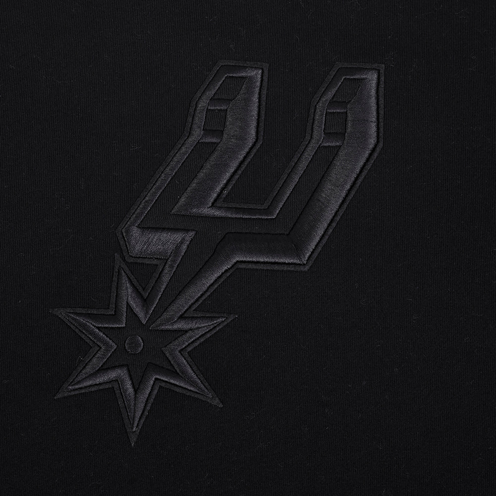 NBA SAN ANTONIO SPURS NEUTRAL MEN'S DROP SHOULDER FLC CREWNECK (BLACK) - Image 7