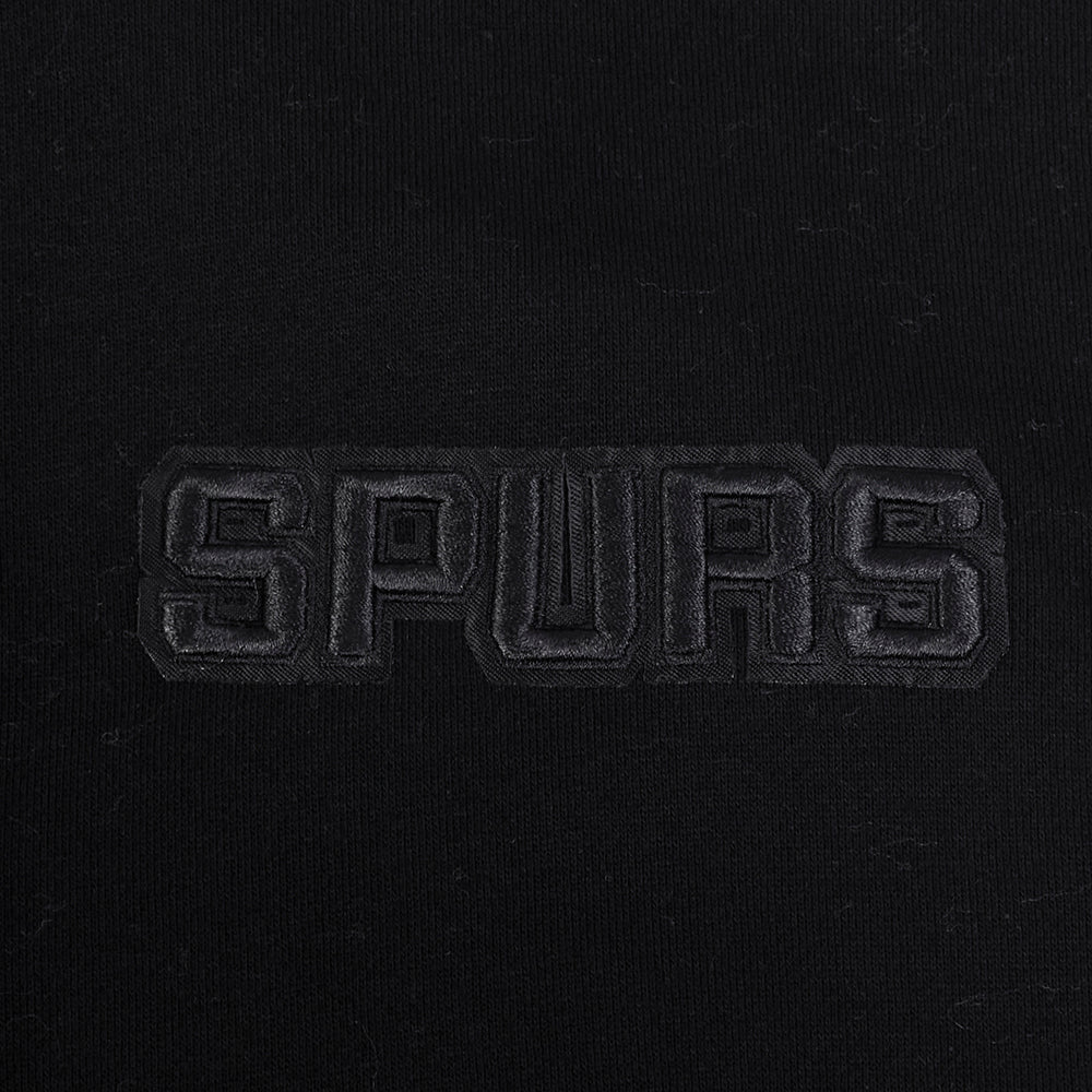 NBA SAN ANTONIO SPURS NEUTRAL MEN'S DROP SHOULDER FLC CREWNECK (BLACK) - Image 9