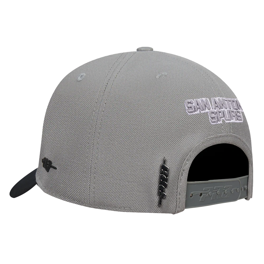 NBA SAN ANTONIO SPURS SUGAR SKULL WOOL BLEND PRO PINCH SNAPBACK (GRAY) - Image 6