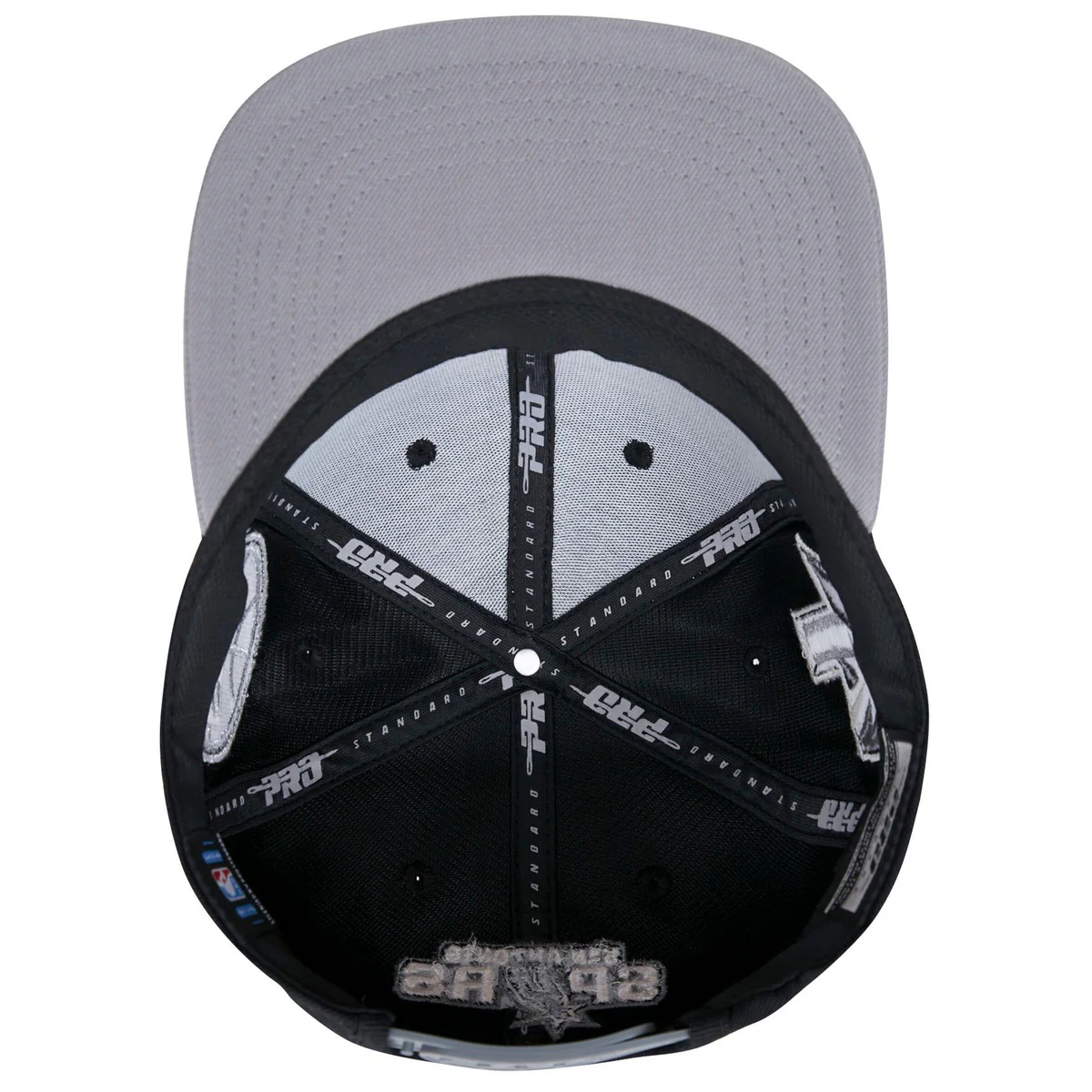 NBA SAN ANTONIO SPURS RETRO CLASSIC UNISEX PRIMARY LOGO WOOL SNAPBACK (BLACK/GRAY) - Image 2