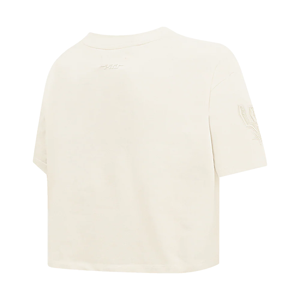 NBA SAN ANTONIO SPURS NEUTRAL WOMEN'S BOXY TEE (EGGSHELL) - Image 4