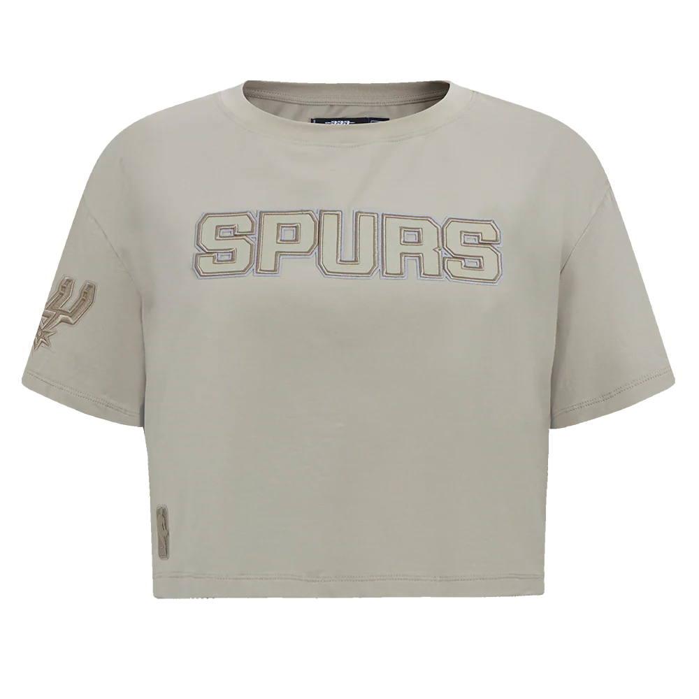 NBA SAN ANTONIO SPURS NEUTRAL WOMEN'S BOXY TEE (TAUPE) - Image 3