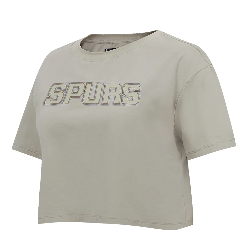 NBA SAN ANTONIO SPURS NEUTRAL WOMEN'S BOXY TEE (TAUPE) - Image 4
