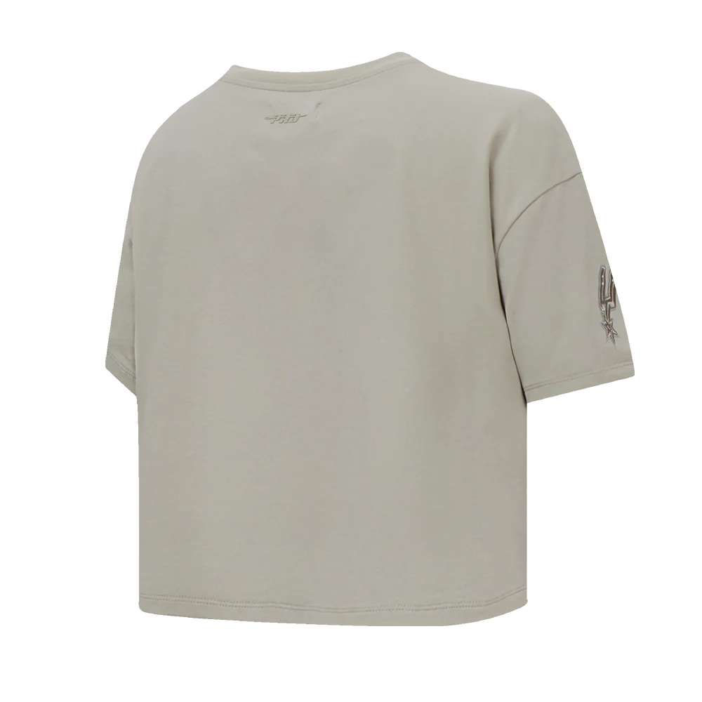 NBA SAN ANTONIO SPURS NEUTRAL WOMEN'S BOXY TEE (TAUPE) - Image 6