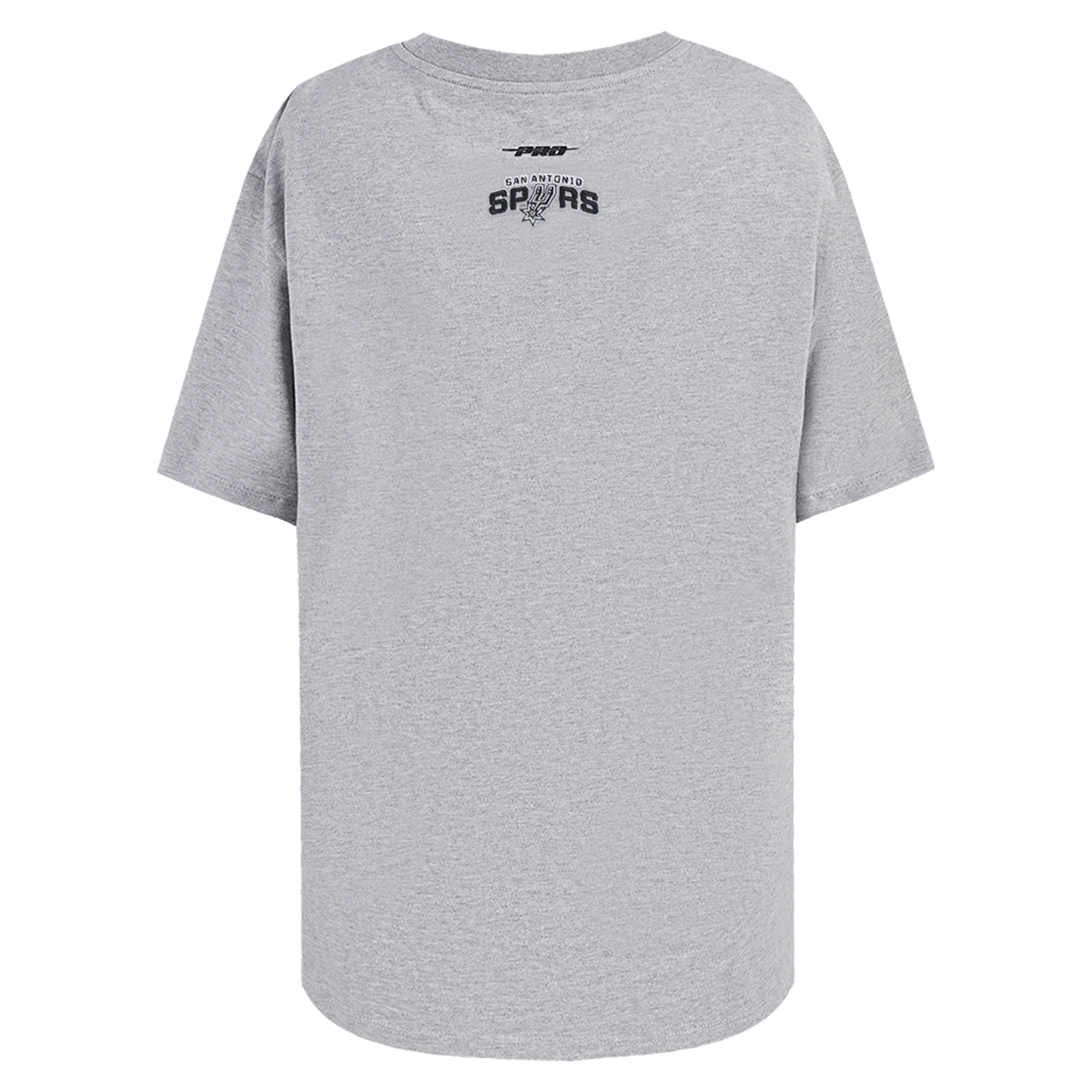 NBA SAN ANTONIO SPURS SCRIPT TAIL WOMEN'S BOYFRIEND TEE (HEATHER GREY) - Image 3