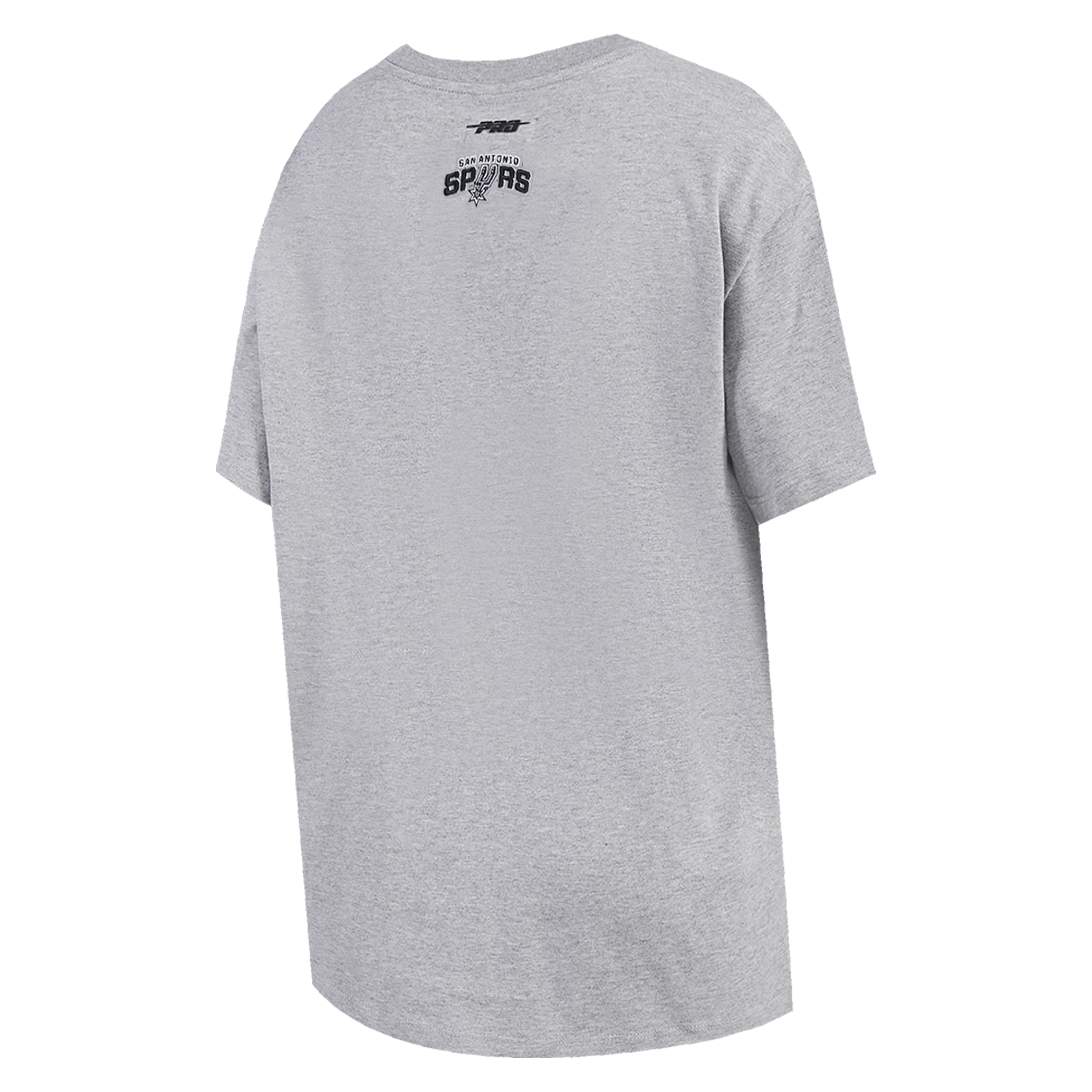 NBA SAN ANTONIO SPURS SCRIPT TAIL WOMEN'S BOYFRIEND TEE (HEATHER GREY) - Image 4