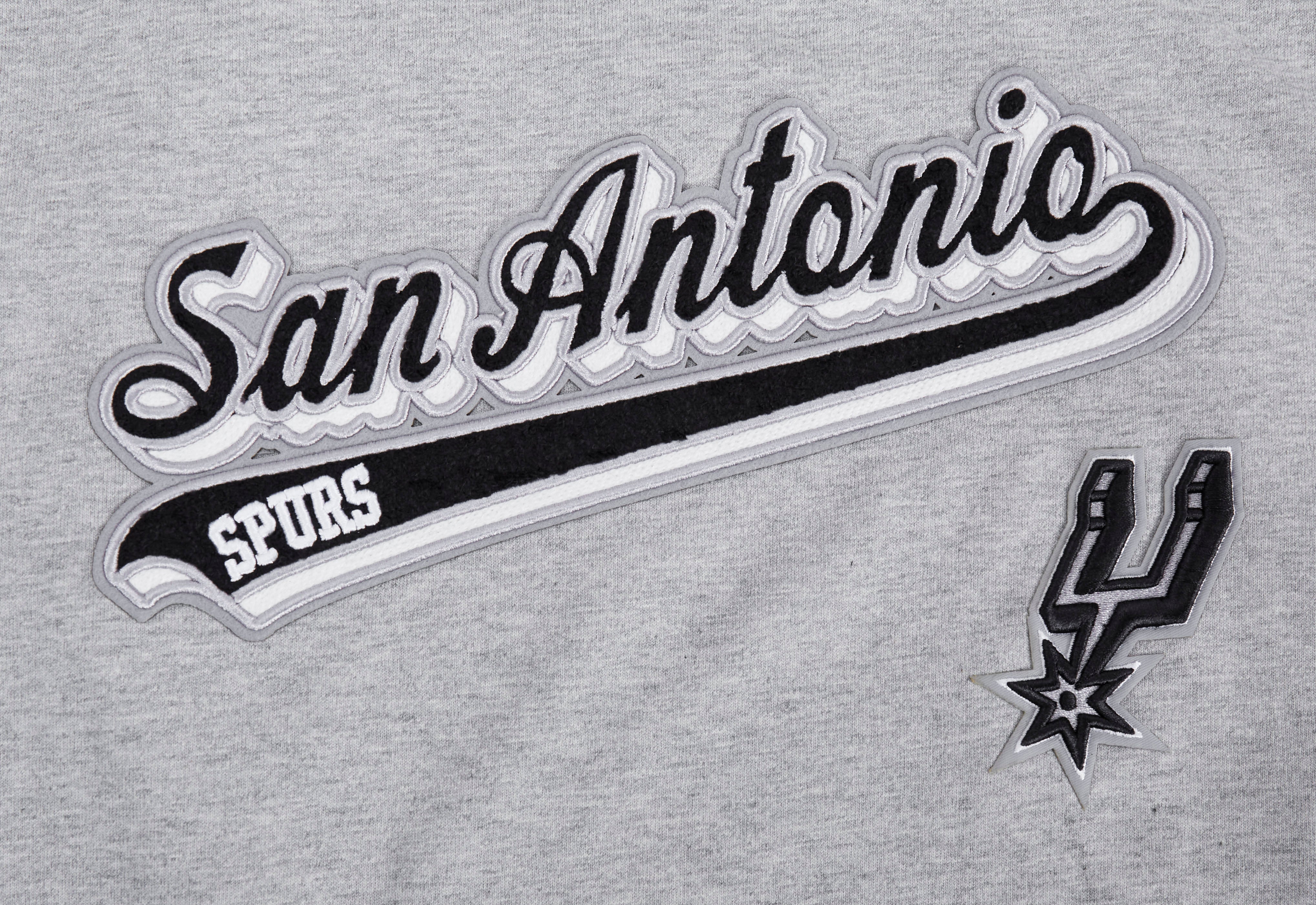 NBA SAN ANTONIO SPURS SCRIPT TAIL WOMEN'S BOYFRIEND TEE (HEATHER GREY) - Image 5