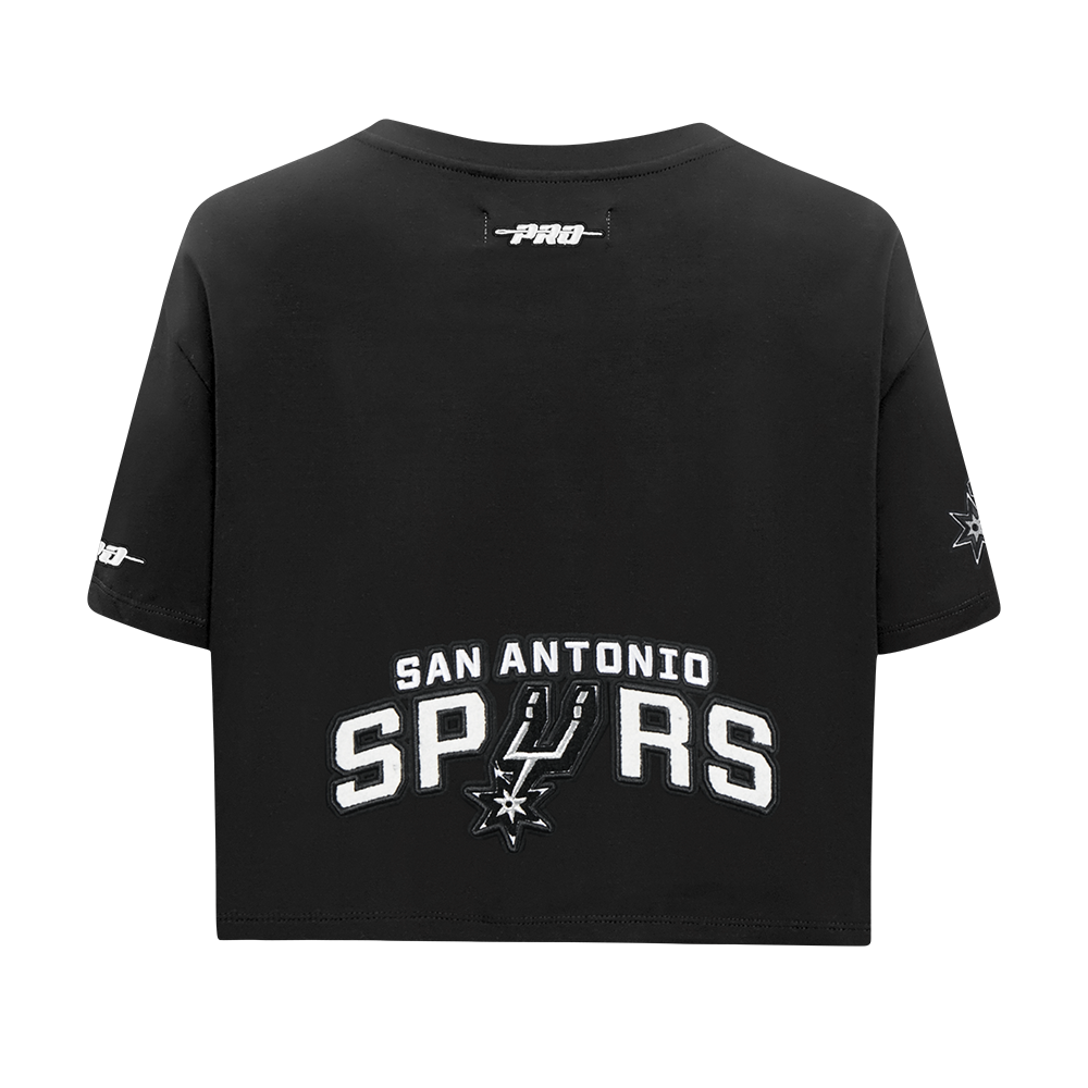 NBA SAN ANTONIO SPURS VICTOR WEMBANYAMA #1 CLASSIC PLAYER NAME AND NUMBER WOMEN'S SJ BOXY TEE - Image 5