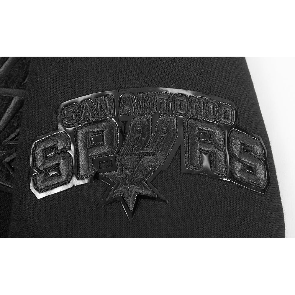 NBA SAN ANTONIO SPURS TRIPLE BLACK BIG BOYS FLC PO HOODIE (BLACK) - Image 6