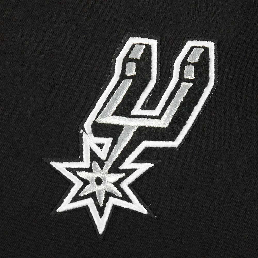 NBA SAN ANTONIO SPURS CLASSIC BIG GIRLS SHORT SLEEVE BOXY TEE (BLACK) - Image 6