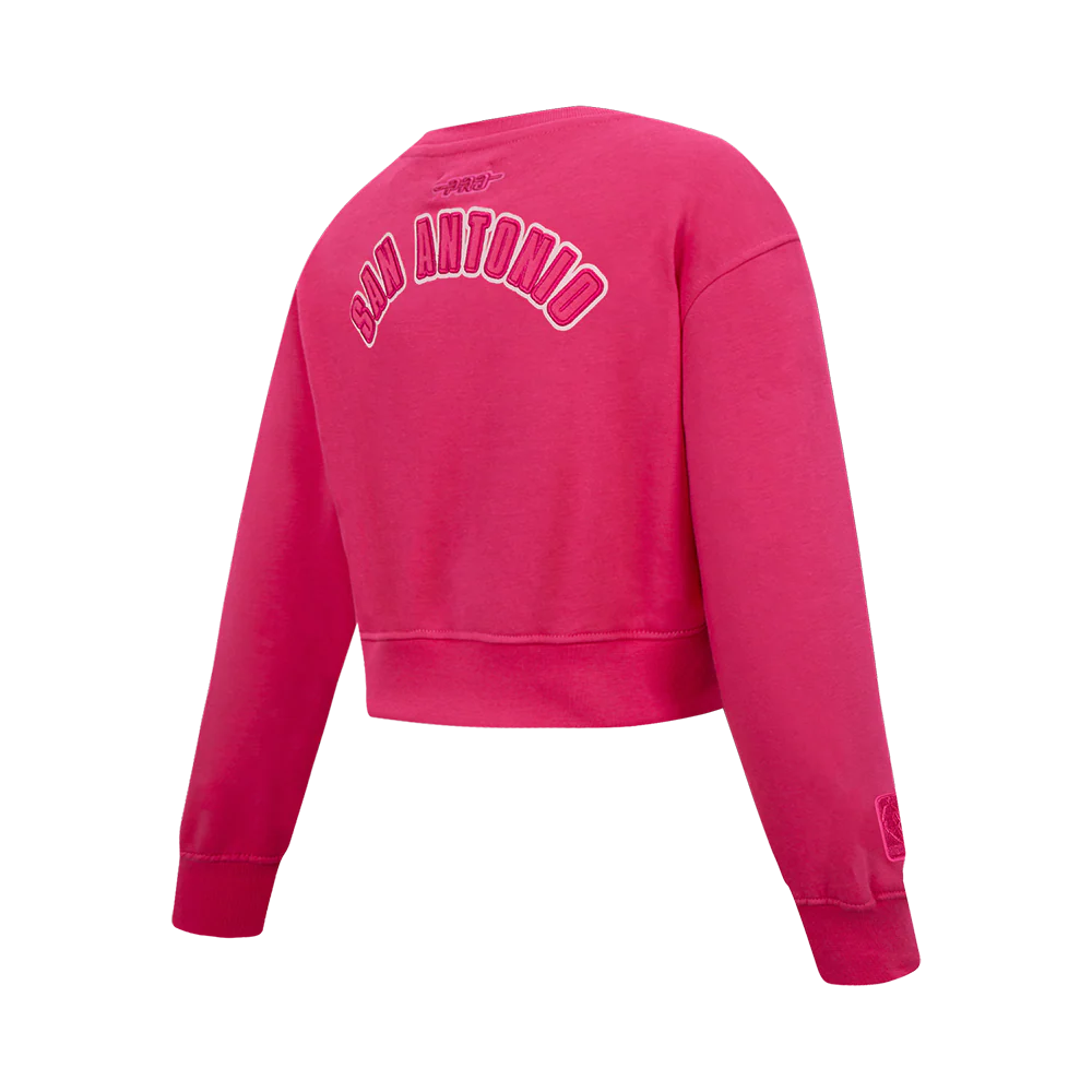 NBA SAN ANTONIO SPURS TRIPLE PINK BIG GIRL'S FLC CREWNECK (BEETROOT PURPLE) - Image 4
