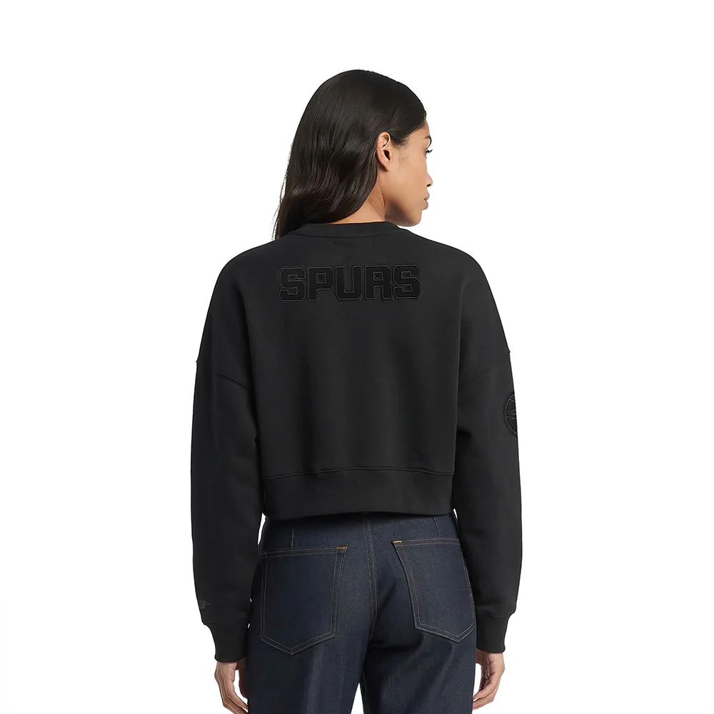 NBA SAN ANTONIO SPURS NEUTRAL WOMEN'S CREWNECK (BLACK) - Image 2