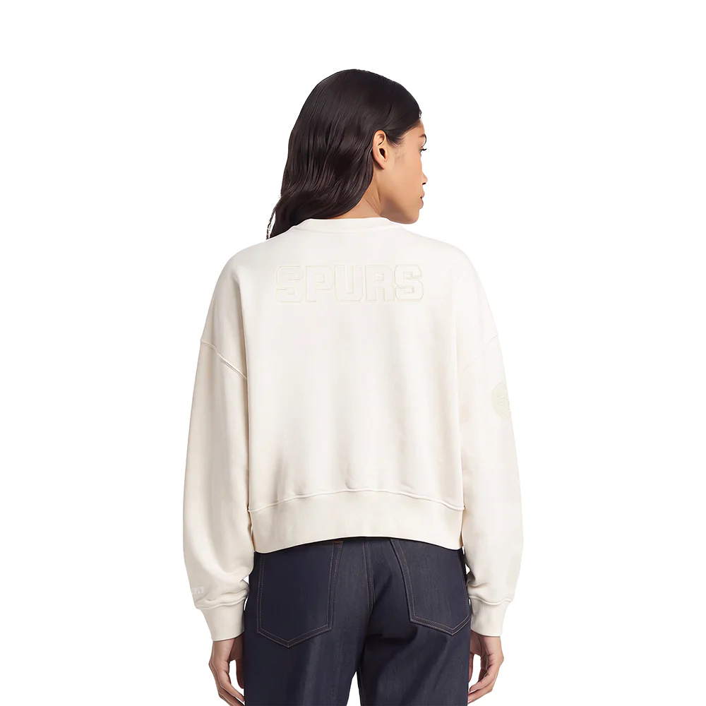 NBA SAN ANTONIO SPURS NEUTRAL WOMEN'S CREWNECK (EGGSHELL) - Image 2