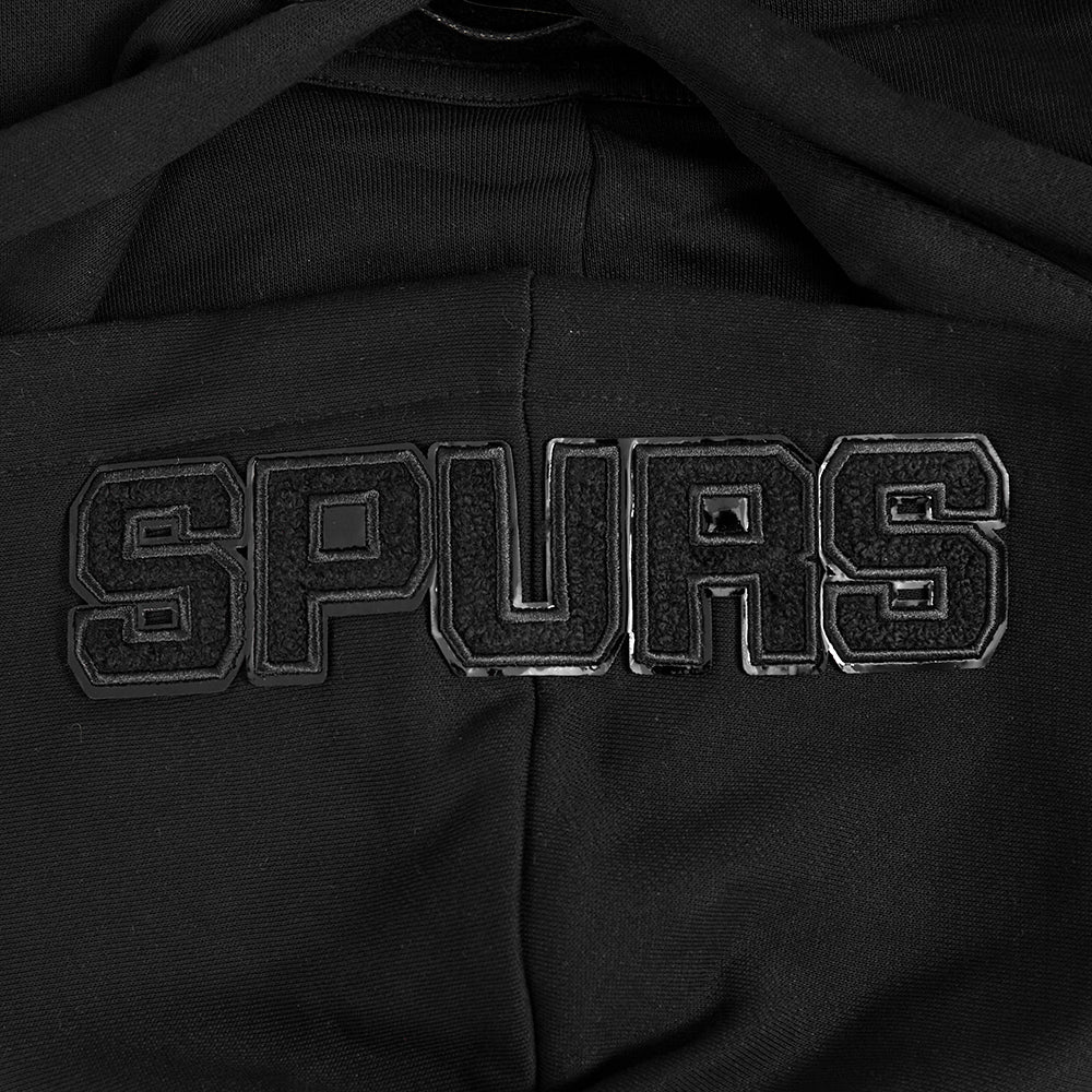 NBA SAN ANTONIO SPURS CLASSIC 3BK WOMEN'S PULL OVER HOODIE (TRIPLE BLACK) - Image 6