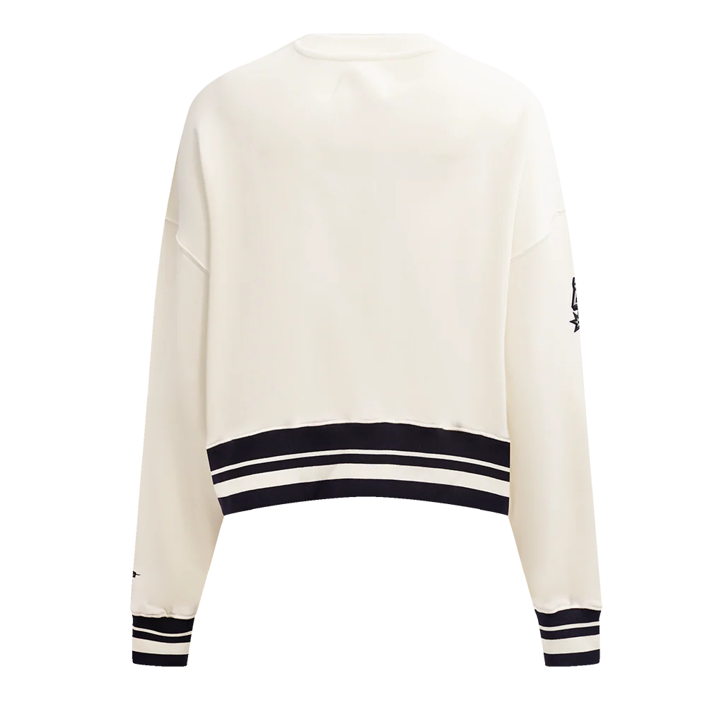 NBA SAN ANTONIO SPURS RETRO CLASSIC WOMEN'S RIB CREWNECK (EGGSHELL/ BLACK) - Image 5