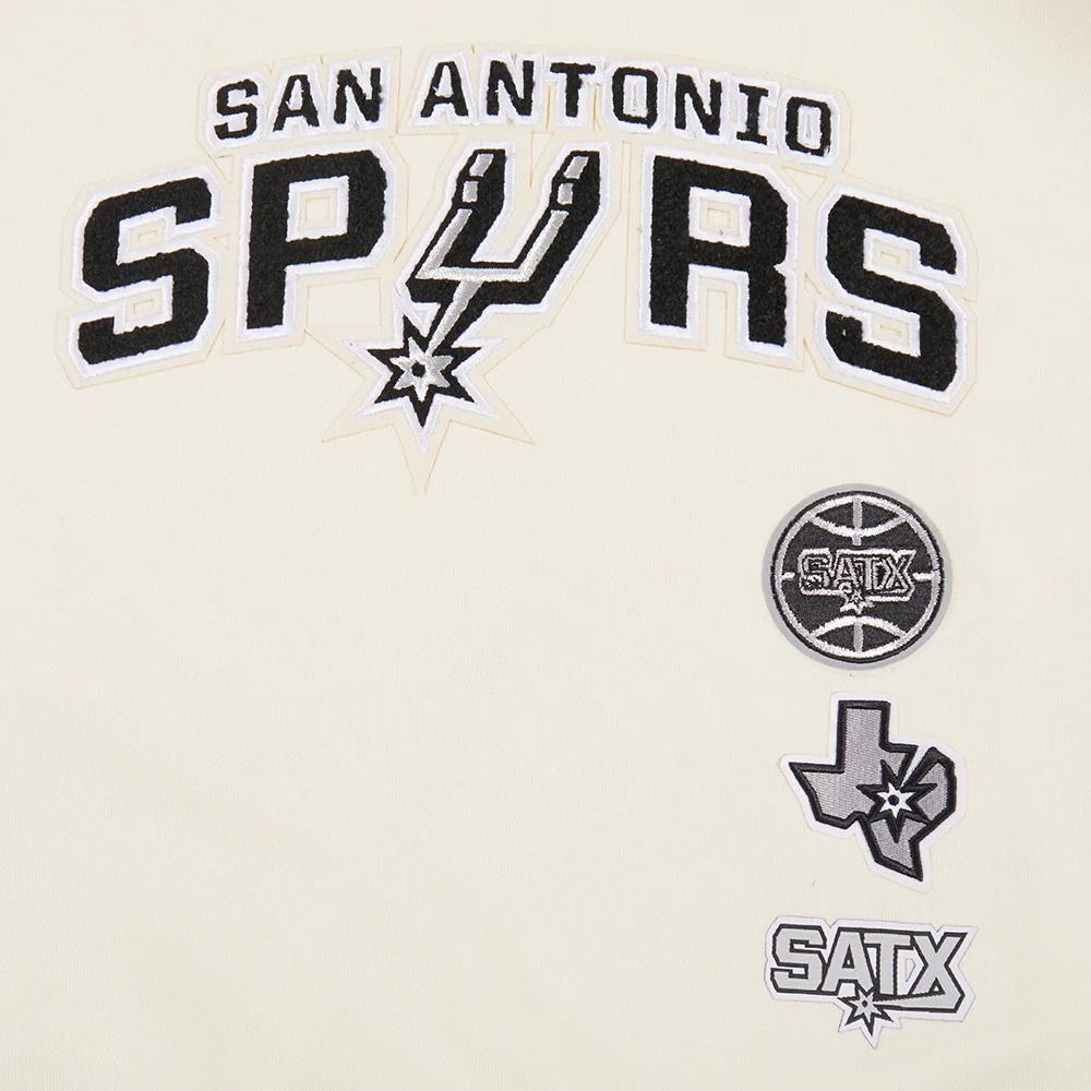 NBA SAN ANTONIO SPURS RETRO CLASSIC WOMEN'S RIB CREWNECK (EGGSHELL/ BLACK) - Image 7