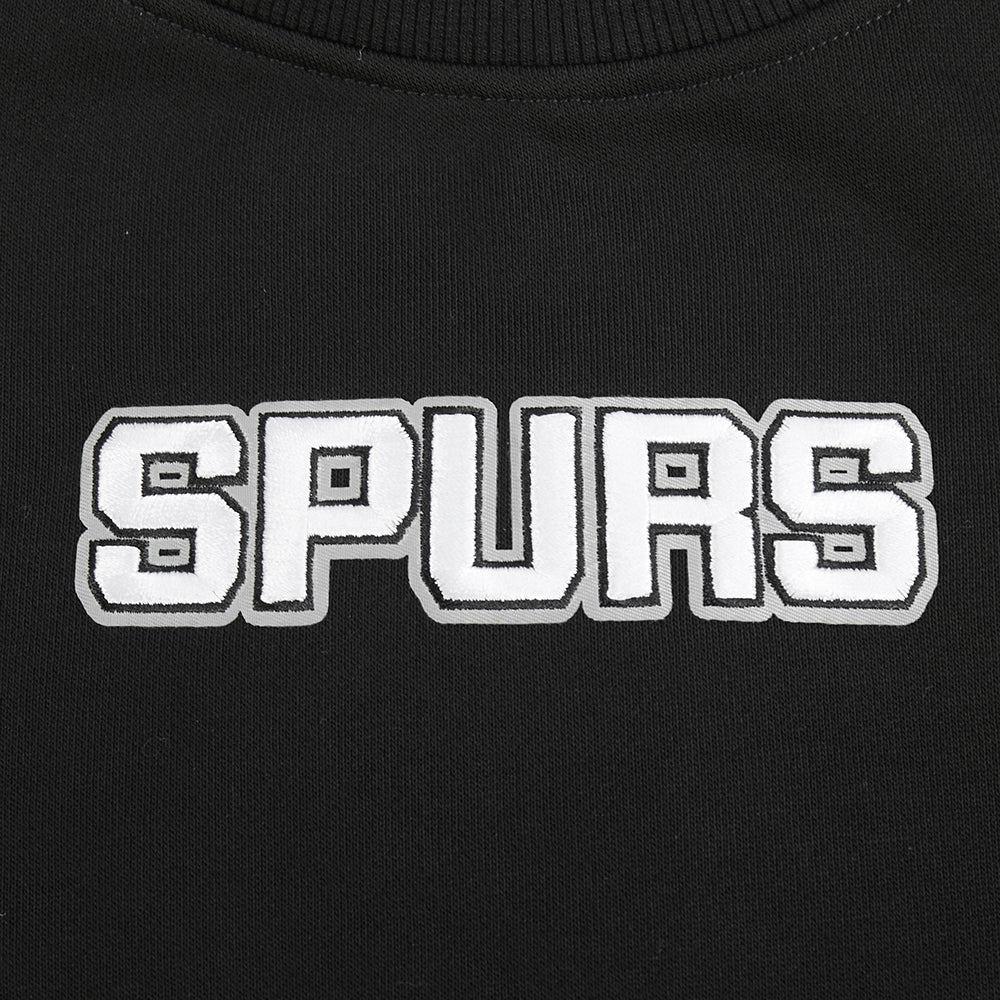 NBA SAN ANTONIO SPURS WINGSPAN WOMEN'S CREWNECK SWEATSHIRT (BLACK) - Image 15