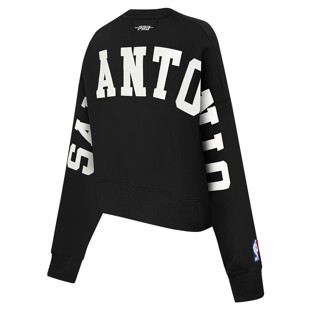NBA SAN ANTONIO SPURS WINGSPAN WOMEN'S CREWNECK SWEATSHIRT (BLACK) - Image 6