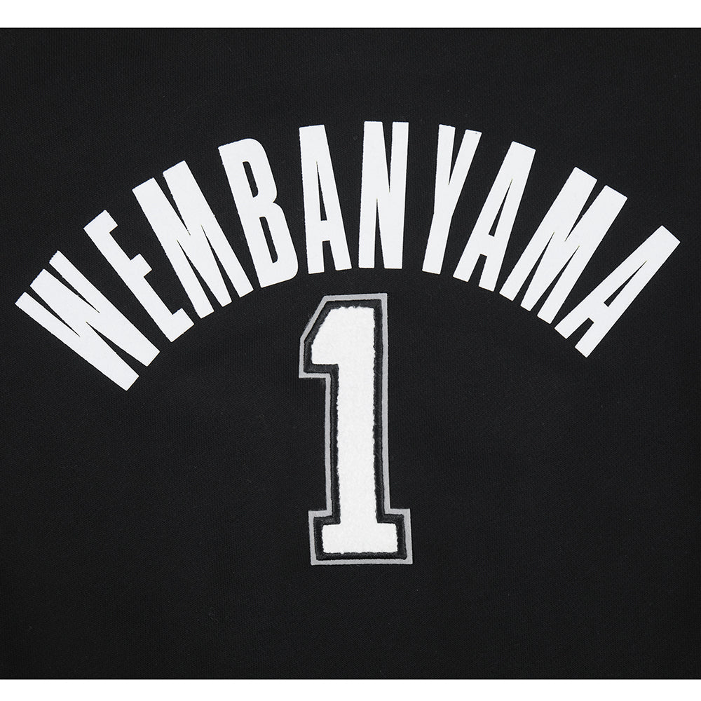 NBA SAN ANTONIO SPURS VICTOR WEMBANYAMA #1 CLASSIC PLAYER NAME AND NUMBER WOMEN'S FLC CREWNECK - Image 7