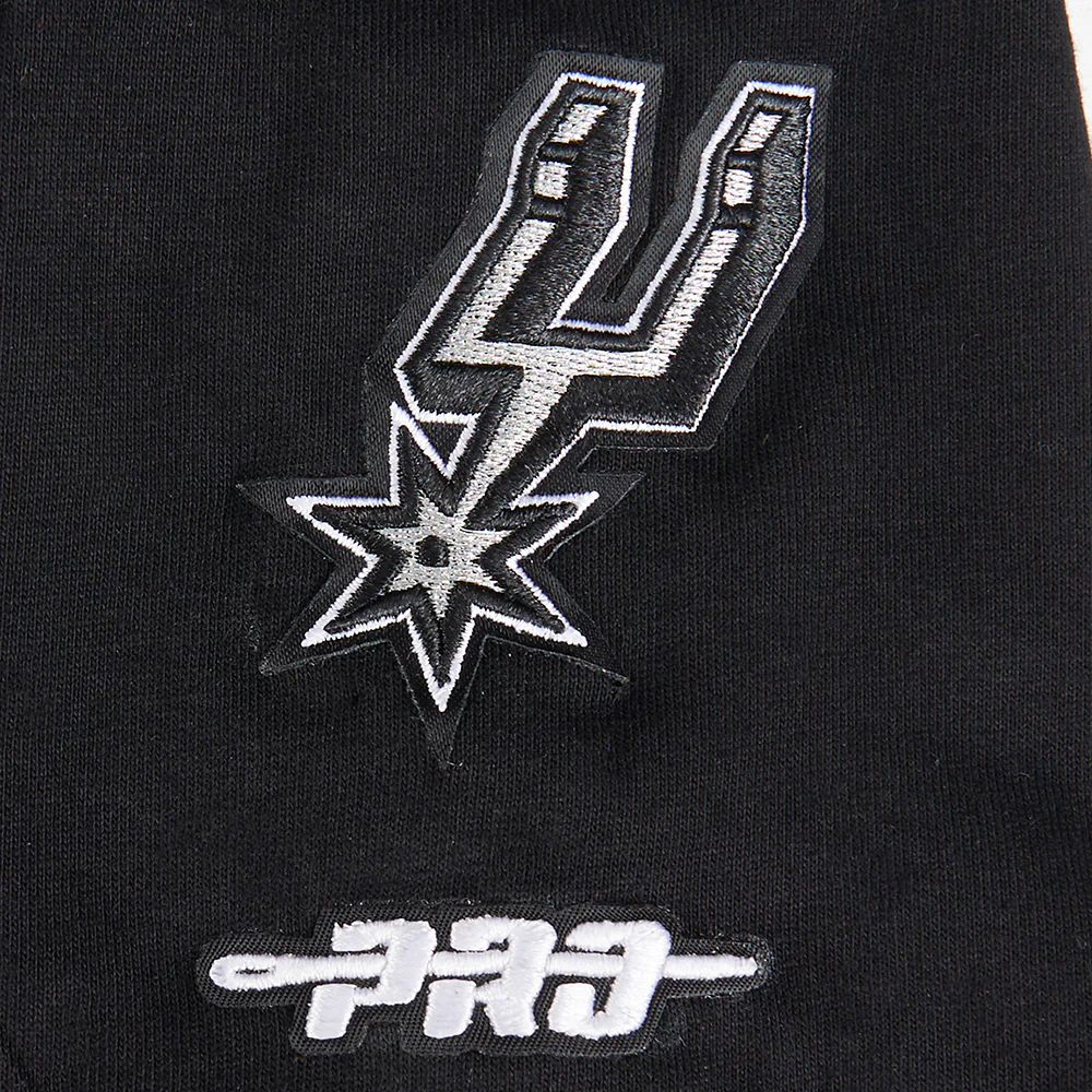 NBA SAN ANTONIO SPURS CLASSIC LITTLE BOYS SHORT SLEEVE STRIPED RIB TEE (BLACK/GRAY) - Image 7